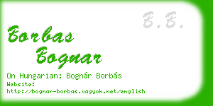 borbas bognar business card
